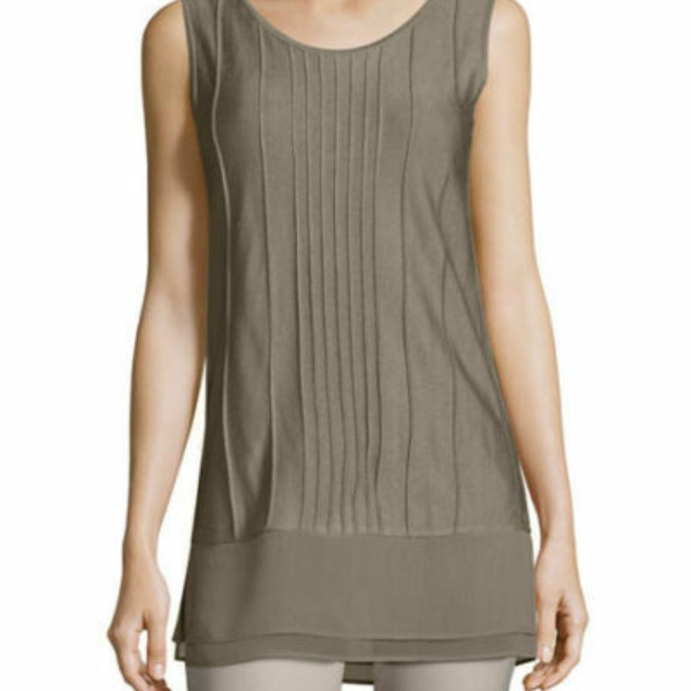 Nic and Zoe Textured Mushroom Tank Sweater